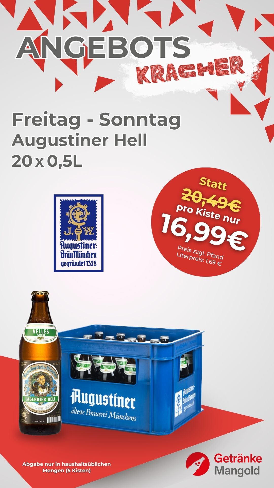 Angebots-Kracher Augustiner Hell