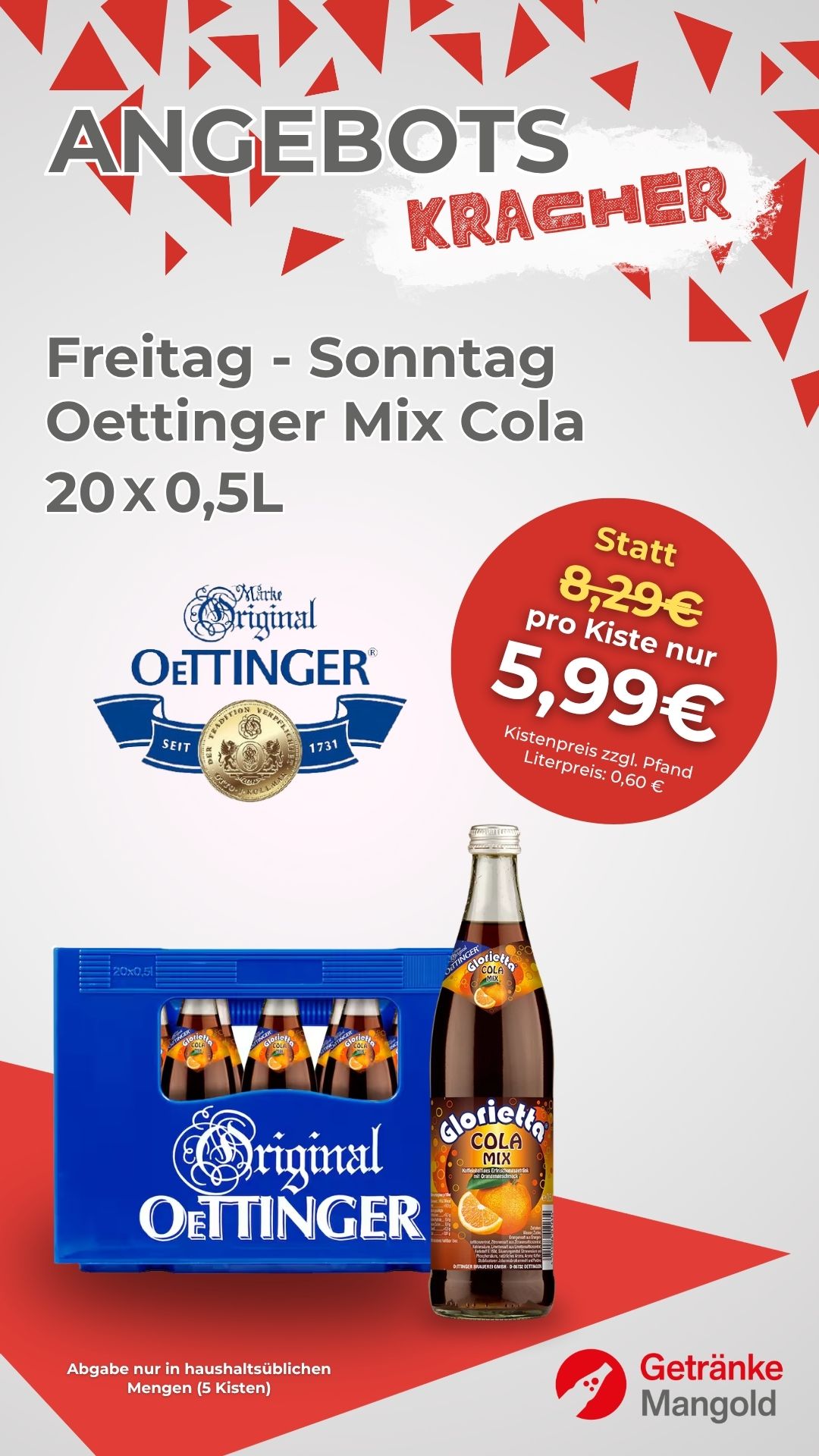 Angebotskracher_Original Oettinger Cola Mix_KW32